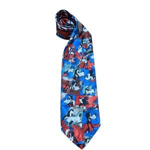 Mickey Unlimited Disney Goofy Mickey Mouse Comic Strip Vintage Necktie‎ 54x4